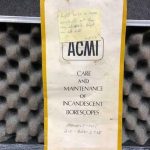 Over 10 million line items available today.. - ACMI CARE & MAINTENANCE OF INCANDESCENT BORESCOPES # 12101-1