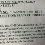 Over 10 million line items available today.. - BRACKET, STRUCTURAL P/N 51563-9767112-103 REV J FN COND OEM CERTS # 11097(5)