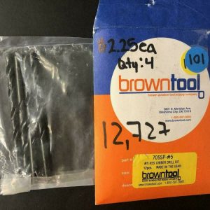 BROWNTOOL DRILL BITS P/N 705SP-#5 (LOT OF 4) NS COND # 12727