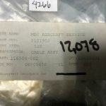 Over 10 million line items available today.. - CABLE ASSY P/N 116904-002 (HONEYWELL) NE COND # 12078