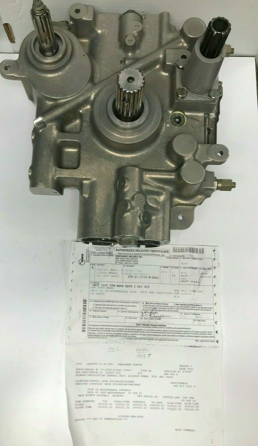Over 10 Million line items available today.... - CONTROL UNIT AILERON POWER P/N129307-100 AIRLINE TRACE 8130-3 # 10858 CONTROL UNIT AILERON POWER P/N129307-100 AIRLINE TRACE 8130-3 # 10858