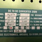 Over 10 million line items available today.. - DC TO DC CONVERTER 210W P/N UC-28-14 SV TAG # 12464