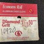 Over 10 million line items available today.. - DIAMOND GRIT ROLL (AS-IS USED) 1 1/2" P/N 10146 ALUMINUM OXIDE CLOTH # 10920