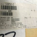 Over 10 million line items available today.. - FUEL SENDER P/N S3852-2 RH (SPARE CORE) FAA REP TAG # 11632