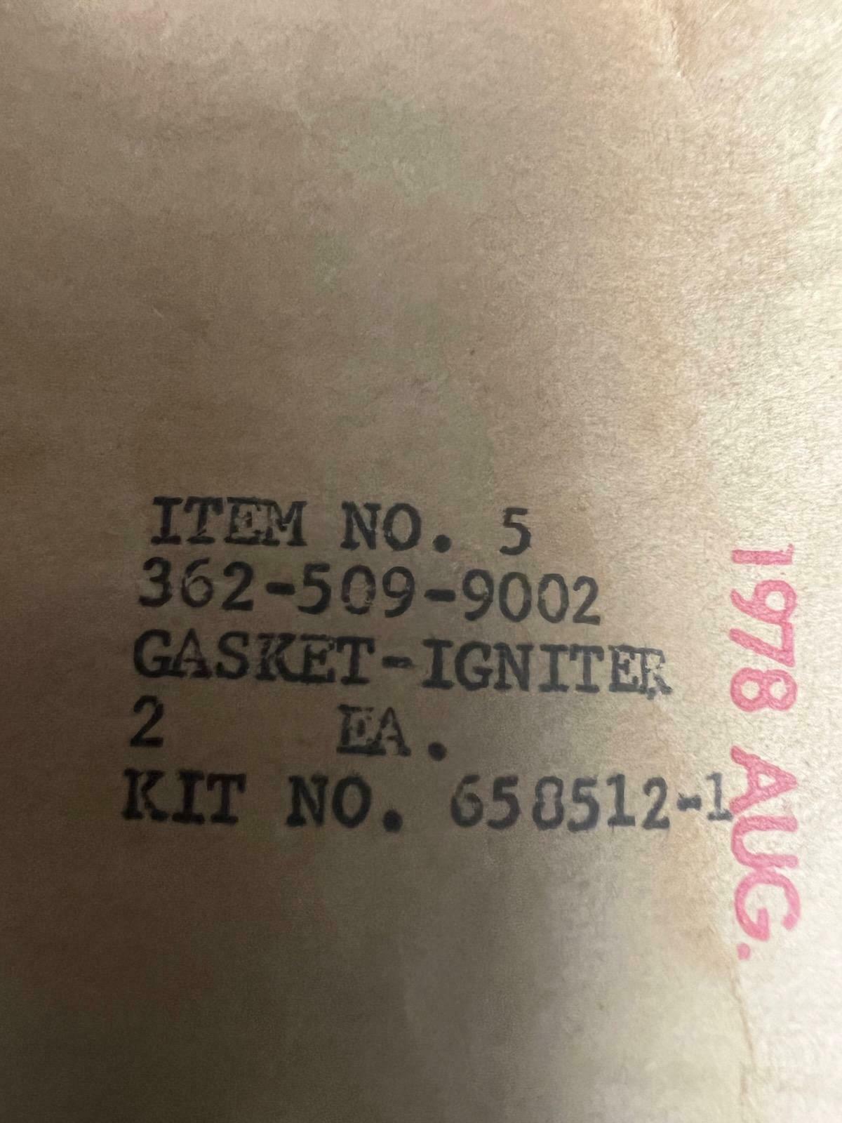 Over 10 Million Line Items Available Today Gasket Igniter Kits Pn 362 509 9002 Ns Cond 4836 7893