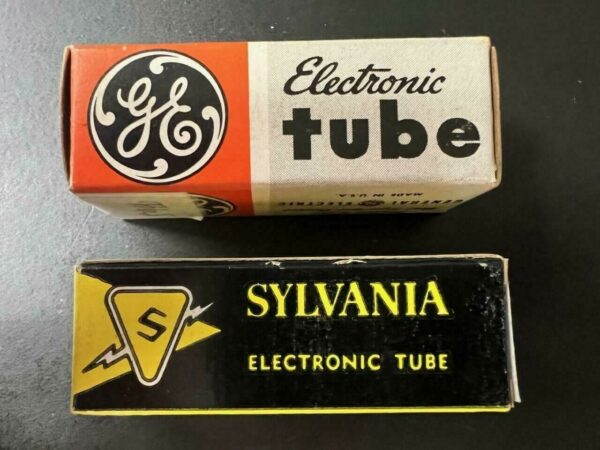 GE & SYLVANIA ELECTRONIC TUBE P/N 6BQ7A ( LOT OF 2 UNITS)  NS COND #13015-13037