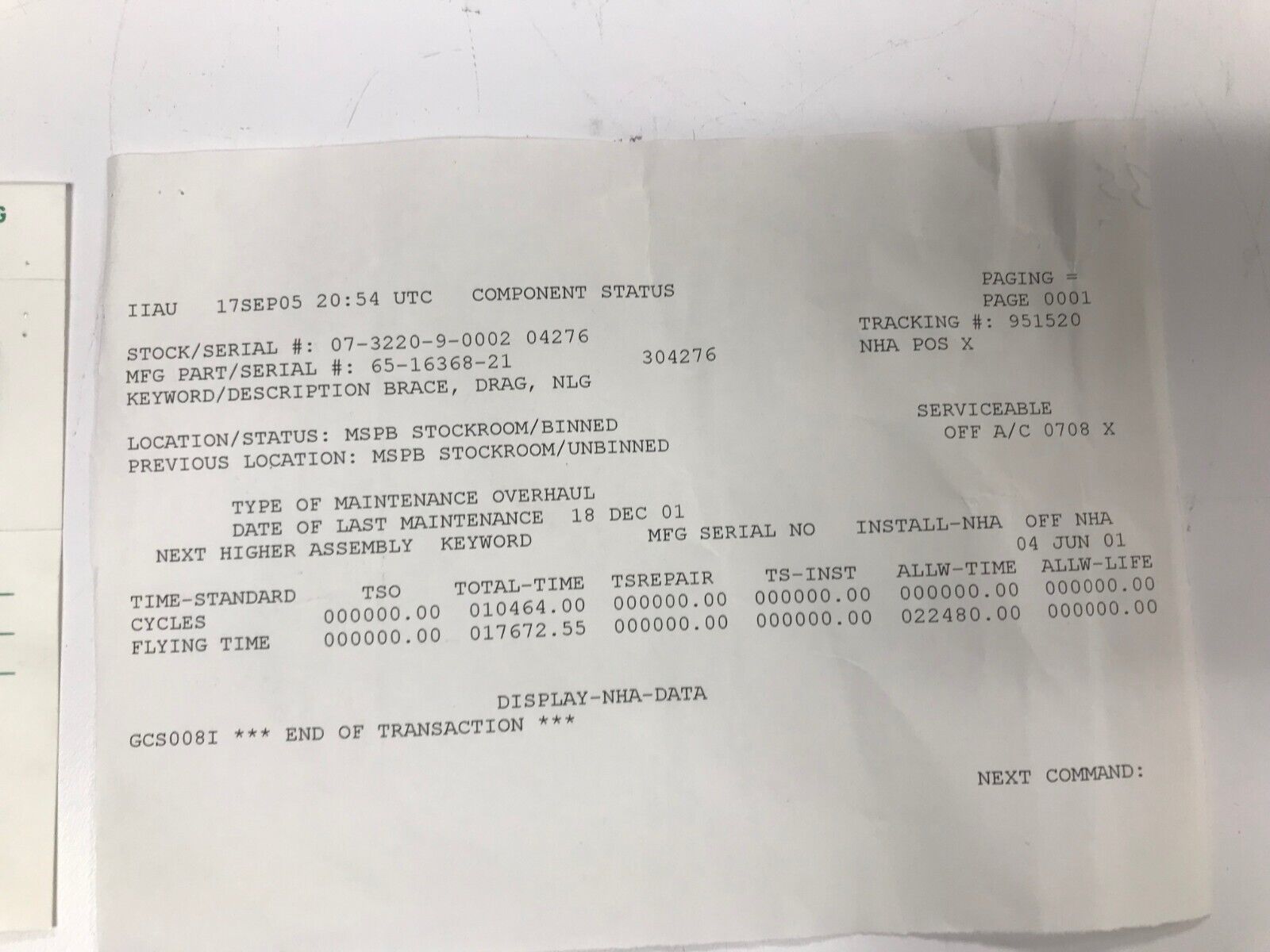 Over 10 million line items available today.. - GOODRICH DRAG BRACE P/N 65-16368-21 OHC 8130-3- # 12221-12248 GOODRICH DRAG BRACE P/N 65-16368-21 OHC 8130-3- # 12221-12248 - Image 9