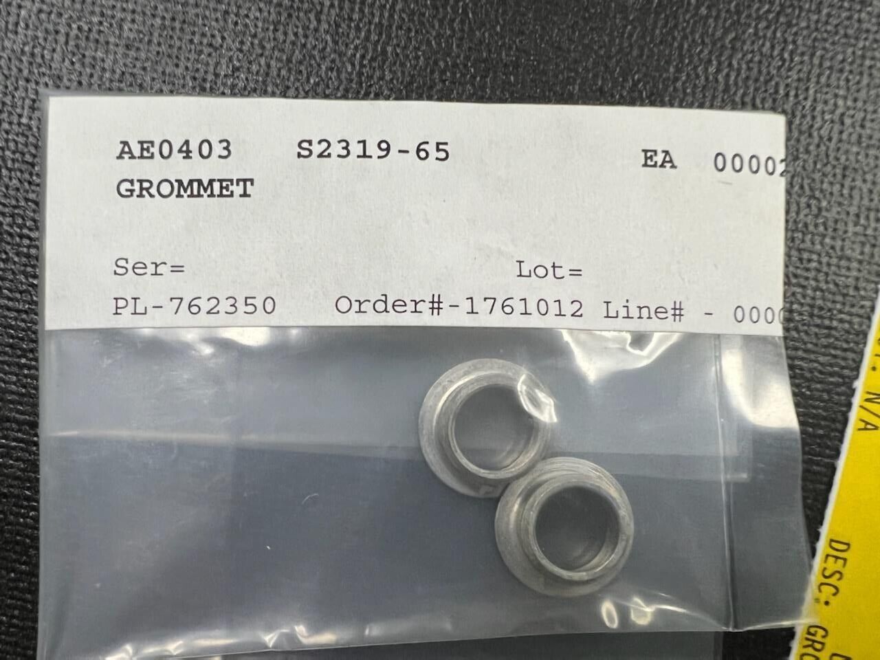 Over 10 million line items available today.. - GROMMET P/N S2319-65 ( NEW COND 8130-3) LOT OF 2 UNITS # 3062 GROMMET-PN-S2319-65-NEW-COND-8130-3-LOT-OF-2-UNITS-3062-295029687045-3