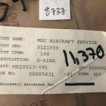 Over 10 million line items available today.. - HONEYWELL O-RING P/N MS29513-041 NS COND # 11370 (29)