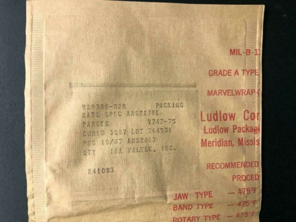 HONEYWELL ORING P/N  MS9388-028 NS COND #  11363 (105)