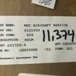 Over 10 million line items available today.. - HONEYWELL SHIM P/N 203729-4 NS COND # 11374 (10)