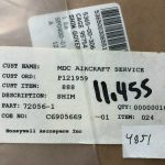 Over 10 million line items available today.. - HONEYWELL SHIM P/N 72056-1 NE COND # 11455 (16)