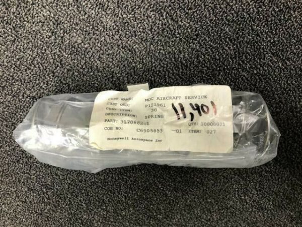 HONEYWELL SPRING HELICAL COMPRESSION P/N 3170882-1 NE COND #11401