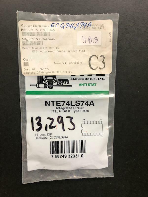 Over 10 million line items available today.. - INTEGRATED CIRCUIT P/N ECG74LS74A NS COND # 13293 INTEGRATED CIRCUIT P/N ECG74LS74A NS COND # 13293 - Image 3