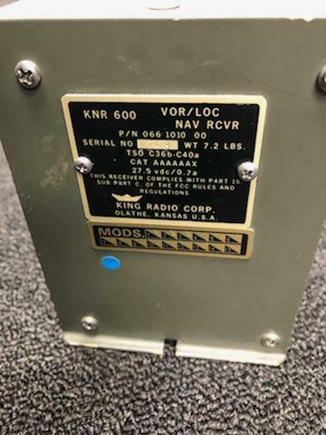 Over 10 million line items available today.. - KING KNR-600 VOR/LOC NAV RECEIVER W/PLUG P/N 066-1010-00 8130-3 # 12452 KING KNR-600 VOR/LOC NAV RECEIVER W/PLUG P/N 066-1010-00 8130-3 # 12452 - Image 3
