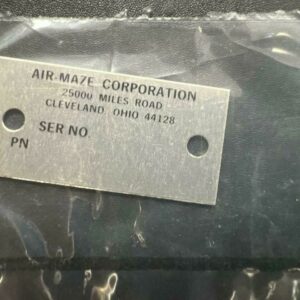 - Shop NAME PLATE (HONEYWELL) P/N A17510-3 NE COND # 4421 (10)