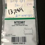 Over 10 million line items available today.. - NTE987 / ECG987 INTEGRATED CIRCUIT QUAD LOW POWER OP AMP NS COND # 13284(2)