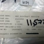 Over 10 million line items available today.. - O-RING P/N M83248-1-033 NS COND (HONEYWELL) # 11572 (32)