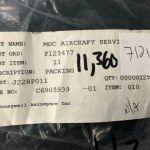 Over 10 million line items available today.. - PACKING P/N J228P011 (HONEYWELL) NS COND # 11360 (15)