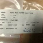 Over 10 million line items available today.. - PACKING P/N S8171K117 (HONEYWELL) NS COND # 11345 (40)