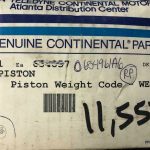 Over 10 million line items available today.. - PISTON WEIGHT CODE P/N 0654961A6 REP TAG # 11557