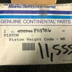 Over 10 million line items available today.. - PISTON WEIGHT CODE P/N P1189X6 NS # 11555
