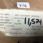 Over 10 million line items available today.. - PLATE (HONEYWELL) P/N 112-085 ORIGINAL PACKAGING NS COND # 11574