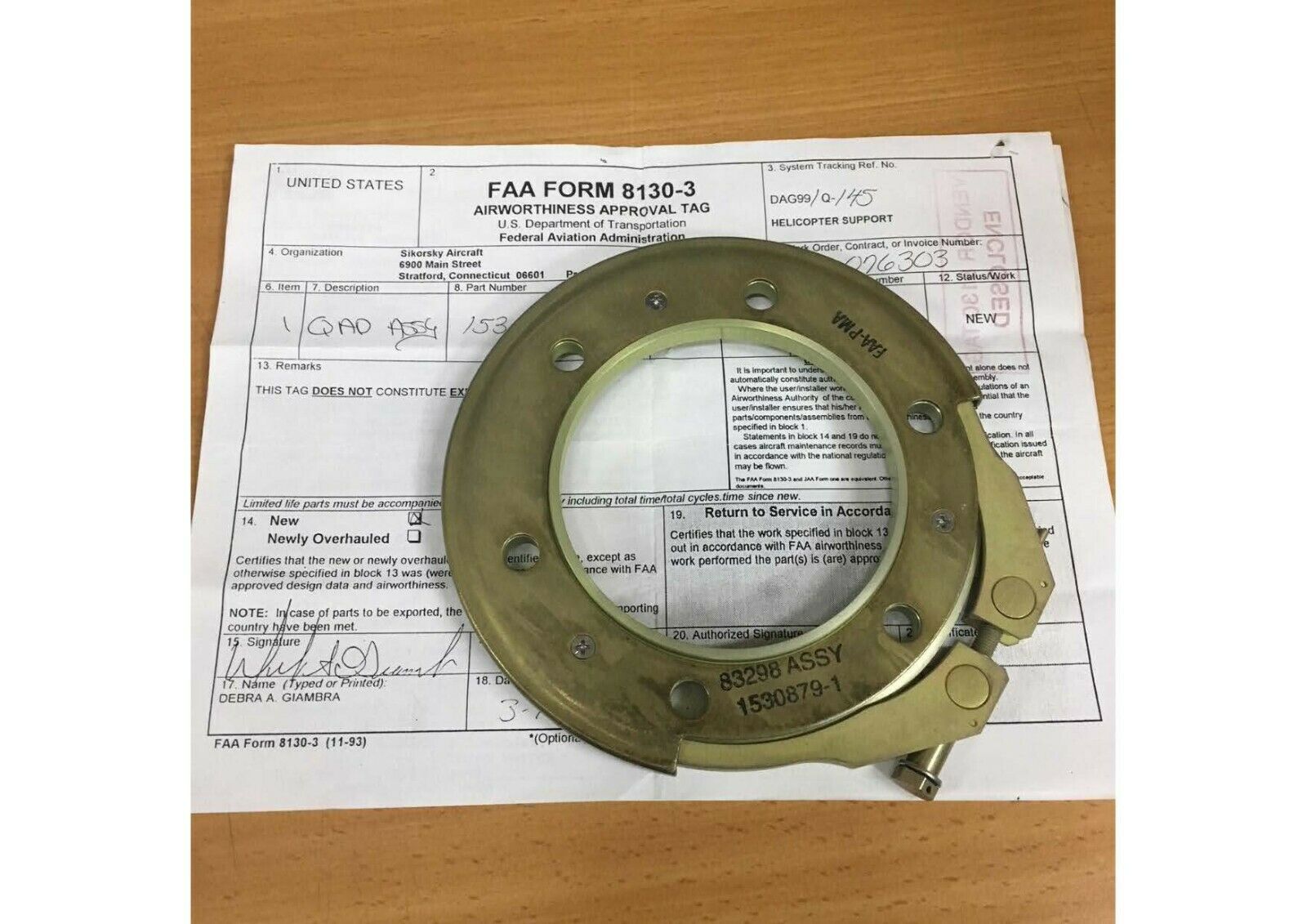 Over 10 million line items available today.. - QUAD ASSY (SIKORSKY) P/N 1530879-1 NE COND 8130-3 (1) QUAD ASSY (SIKORSKY) P/N 1530879-1 NE COND 8130-3 (1)