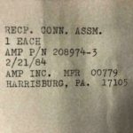 Over 10 million line items available today.. - RECP. CONN, ASSM AMP P/N 208974-3 NE COND # 10679