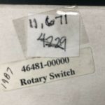 Over 10 million line items available today.. - ROTARY SWITCH P/N 46481-00000 NE COND # 11671