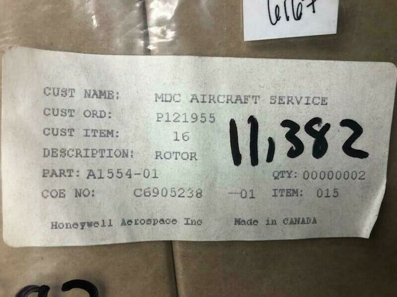Over 10 million line items available today.. - ROTOR P/N A1554-01 (HONEYWELL) NE COND # 11382 (2) ROTOR P/N A1554-01 (HONEYWELL) NE COND # 11382 (2) - Image 6