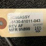 Over 10 million line items available today.. - SIRKORSKY CABLE ASSY P/N S6130-61011-043 REV AF NS COND # 12084 (2)