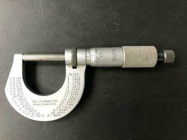 Over 10 million line items available today.. - STARRETT T230XRL -0230 SIERIES SAE ANALOG OUTSIDE MICROMETER USED # 12792-1