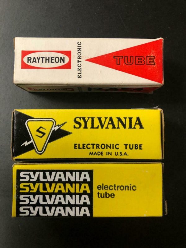 SYLVANIA & RAYTHEON ELECTRONIC TUBE P/N 12BE6 (LOT OF 3 UNITS) NS COND # 12959