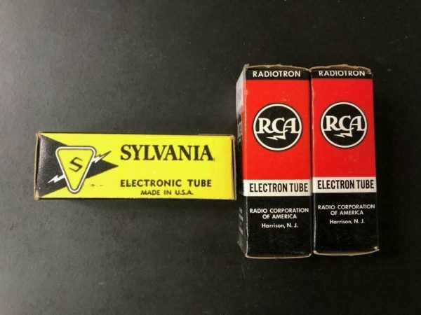 SYLVANIA & RCA ELECTRON TUBE P/N 12BA6 (LOT OF 3 UNITS) NS COND # 12953