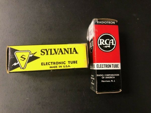 SYLVANIA & RCA ELECTRON TUBE P/N 12J8 ( LOT OF 2 UNITS)  NS COND # 12966