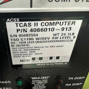 TCAS-PROCESSOR-PN-4066010-913-SN-95082554-AR-COND-27306-294952823316