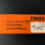 Over 10 million line items available today.. - TIMKEN BEARING P/N LM67000 NE COND # 11526