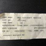 Over 10 million line items available today.. - TUBE ASSY P/N CSK6288 (HONEYWELL) #11866 (8)