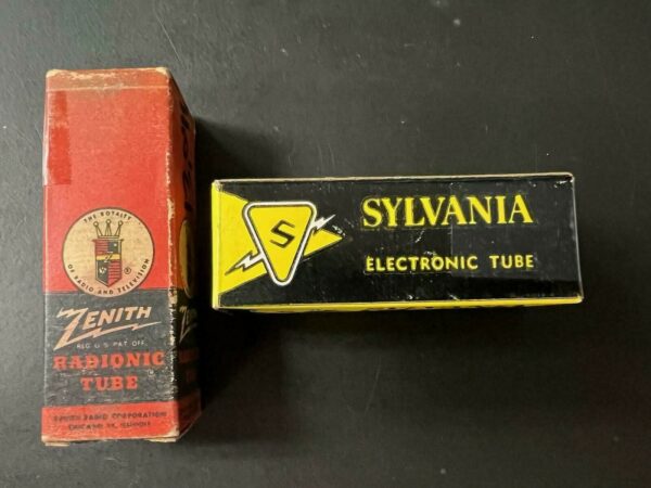 ZENITH & SYLVANIA ELECTRONIC TUBE P/N 6AH6 NS COND (LOT OF 2 UNITS) # 13014-46